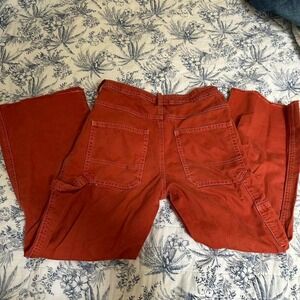 Free people cargo carpenter orange pants size 2
